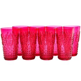 Studio California Elmira 20.5 oz Acrylic Tumbler in Red, Set of 8