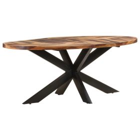 vidaXL Dining Table Oval 200x100x75cm Acacia Wood