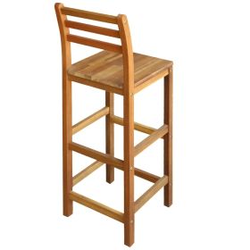 vidaXL Bar Chairs 2 pcs Solid Acacia Wood