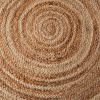 Natural And Ivory Swirl Jute Rug