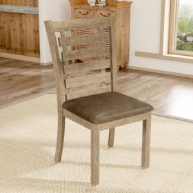 A Set Of 2 Solid Wood Dining Chairs