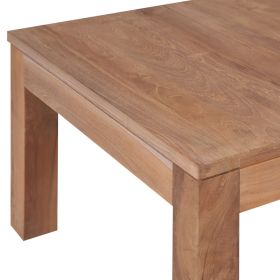 vidaXL Coffee Table Solid Teak Wood with Natural Finish 60x60x40 cm