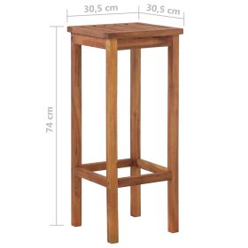 vidaXL Bar Table and Chair Set 3 Pieces Solid Acacia Wood