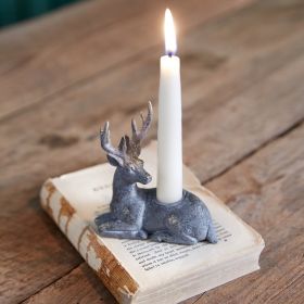 Kneeling Deer Taper Candle Holder