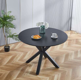 Fiberboard Black Dining Table