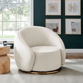 Ivory Swing Luxury Swivel Accent Chair