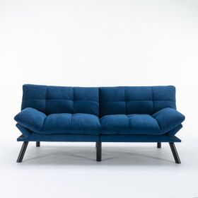 Navy Blue Convertible Folding Modern Sofa Bed