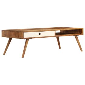 vidaXL Coffee Table 43.3"x19.7"x13.8" Solid Sheesham wood