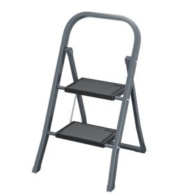 2 Step Ladder, Step Stool For Adults, Folding Step Stool With Wide Anti-Slip Pedal, Sturdy Steel Ladder