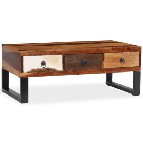 vidaXL Coffee Table Solid Sheesham Wood 35.4"x19.7"x13.8"