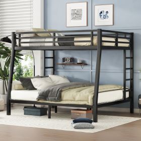 Metal Full XL Over Queen Bunk Bed For Teens And Adults,Space-Saving Noise Reduced No Box Spring Needed