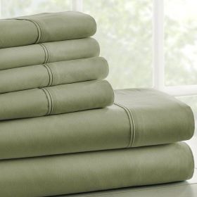 Twin Sage 4 PCS Soft Wrinkle Resistant Microfiber/Polyester Sheet Set