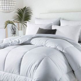 King Size All Seasons Soft White Polyester Down Alternative Comforter