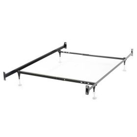 Adjustable Twin/Full Metal Bed Frame with Headboard and Footboard Brackets