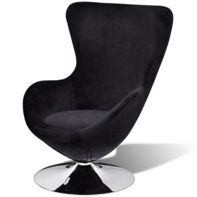 vidaXL Armchair with Egg Shape Black