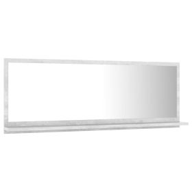 vidaXL Bathroom Mirror Concrete Grey 100x10.5x37 cm Engineered Wood