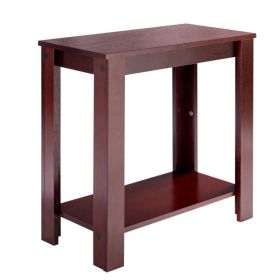 Espresso Wooden Sofa End Table Side Table