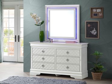 Glory Furniture Verona G6700-D Dresser , Silver Champagne