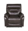 Contemporary Top-Grain Leather Recliner Set - Power Footrest, Power Headrest - Control Panel, USB Port, Home Button