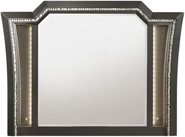 ACME Kaitlyn Mirror, Metallic Gray 27284