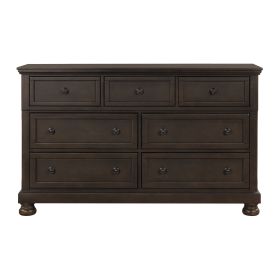 Traditional Design Bedroom Furniture 1pc Dresser of 7x Drawers Grayish Brown Finish Wooden Furniture