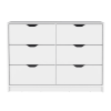 Basilea 4 Drawers Dresser; 2 Cabinets -White