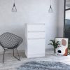 Kamelot Dresser With Jewelry Box; Single Door Cabinet; Mirror; Two Drawers -White