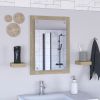 Vanguard Bathroom Mirror; Frame; Looking Glass -Light Pine