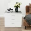 [FCH] Modern Simple 3-Drawer Dresser White