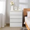 [FCH] Wood Simple 4-Drawer Dresser White