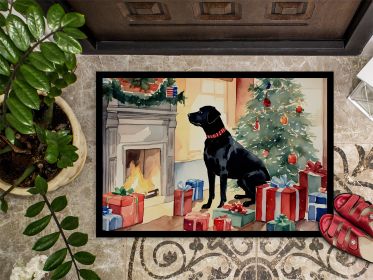 Labrador Retriever Cozy Christmas Doormat Front Door Mat Indoor Outdoor Rugs for Entryway, Non Slip Washable Low Pile, 24H X 36W