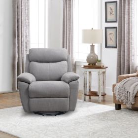 Electric Power Swivel Glider Rocker Recliner Chair with USB Charge Port - Light Grey