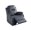 Elegant Modern Ebony Color Microfiber Motion Recliner Chair 1pc Couch Manual Motion Plush Armrest Tufted Back Living Room Furniture