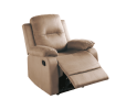 Elegant Modern Peat Color Microfiber Motion Recliner Chair 1pc Couch Manual Motion Plush Armrest Tufted Back Living Room Furniture