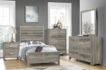 Transitional Aesthetic Weathered Gray Finish Chest with Drawers Storage Wood Veneer Rusticated Style Bedroom Furniture