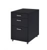 ACME Coleen File Cabinet, Black High Gloss & Chrome 92450