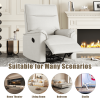 360 Degree Swivel Upholstered Manual Recliner Chair Theater Recliner Sofa Nursery Glider Rocker for Living Room, Beige