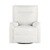 360 Degree Swivel Upholstered Manual Recliner Chair Theater Recliner Sofa Nursery Glider Rocker for Living Room, Beige