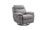 Electric Power Swivel Glider Rocker Recliner Chair with USB Charge Port - Light Grey