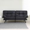 Convertible Memory Foam Futon Couch Bed; Modern Folding Sleeper Sofa-SF267PUBK