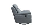 Electric Power Swivel Glider Rocker Recliner Chair with USB Charge Port - Green