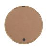 20" x 20" Circle Wall Mirror with Wooden Frame, Wall Mirror for Living Room, Dining Room, Foyer, Bathroom, Office