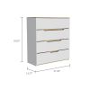 Lynbrook 4-Drawer Dresser White and Light Oak