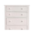 Contemporary White 1pc Chest of Drawers Plywood Pine Veneer Bedroom Furniture