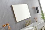 42x 24Inch LED Mirror Bathroom Vanity Mirror with Back Light;  Wall Mount Anti-Fog Memory Large Adjustable Vanity Mirror