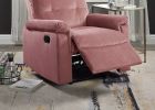 Luxurious Velvet Blush Pink Color Motion Recliner Chair 1pc Couch Manual Motion Plush Armrest Tufted Back Living Room Furniture Chair