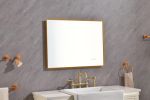 32x 24 Inch LED Mirror Bathroom Vanity Mirror with Back Light;  Wall Mount Anti-Fog Memory Large Adjustable Vanity Mirror