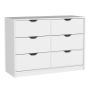 Basilea 4 Drawers Dresser; 2 Cabinets -White