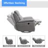 Electric Power Swivel Glider Rocker Recliner Chair with USB Charge Port - Light Grey