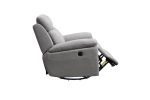 Electric Power Swivel Glider Rocker Recliner Chair with USB Charge Port - Light Grey